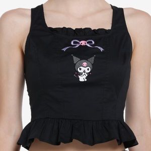 Kuromi Pom Pom Corset Top Hot Topic Sanrio Hello Kitty My Melody
